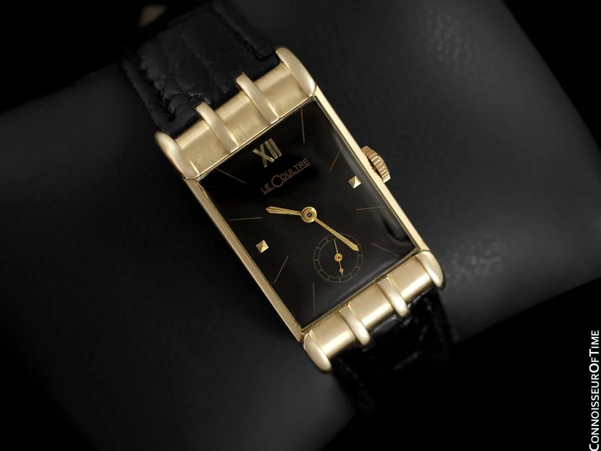 1949 Jaeger-LeCoultre Vintage Mens Watch, Extremely Rare Model, 14K Gold - The Mitchell