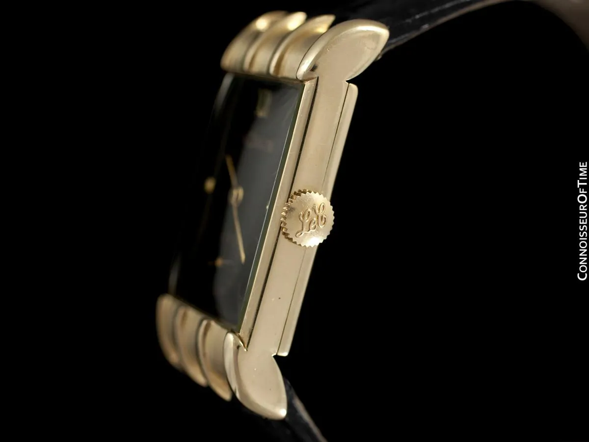 1949 Jaeger-LeCoultre Vintage Mens Watch, Extremely Rare Model, 14K Gold - The Mitchell