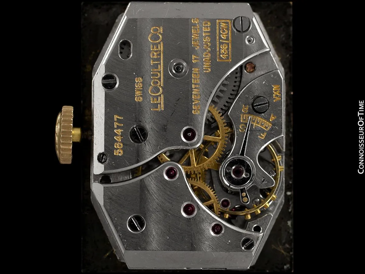 1949 Jaeger-LeCoultre Vintage Mens Watch, Extremely Rare Model, 14K Gold - The Mitchell