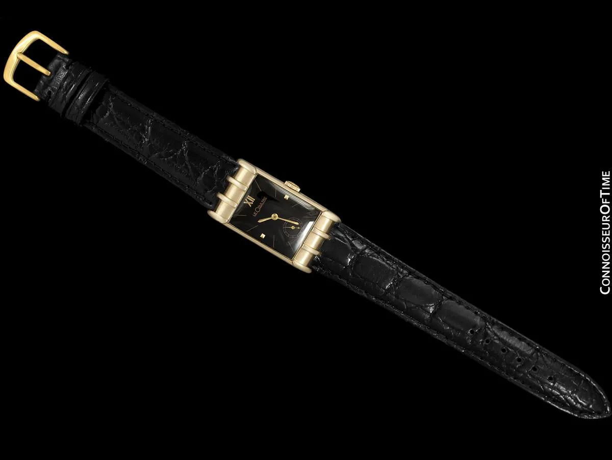 1949 Jaeger-LeCoultre Vintage Mens Watch, Extremely Rare Model, 14K Gold - The Mitchell