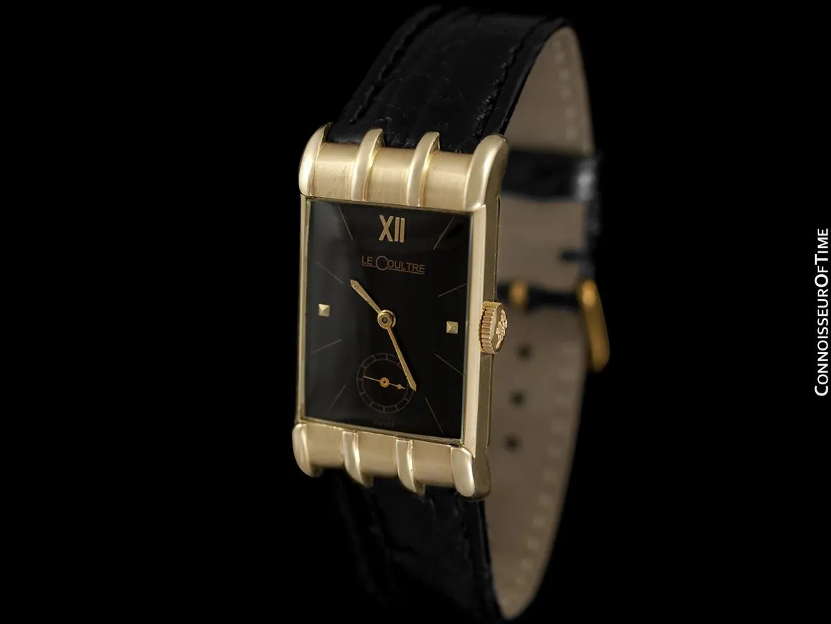 1949 Jaeger-LeCoultre Vintage Mens Watch, Extremely Rare Model, 14K Gold - The Mitchell