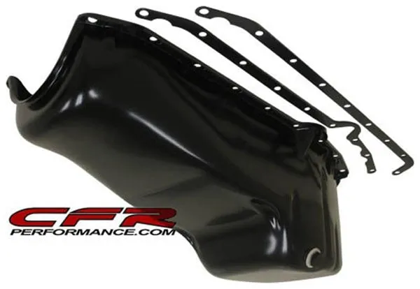 1958-79 CHEVY SMALL BLOCK 283-305-327-350 IMCA CIRCLE TRACK RACING OIL PAN - BLACK