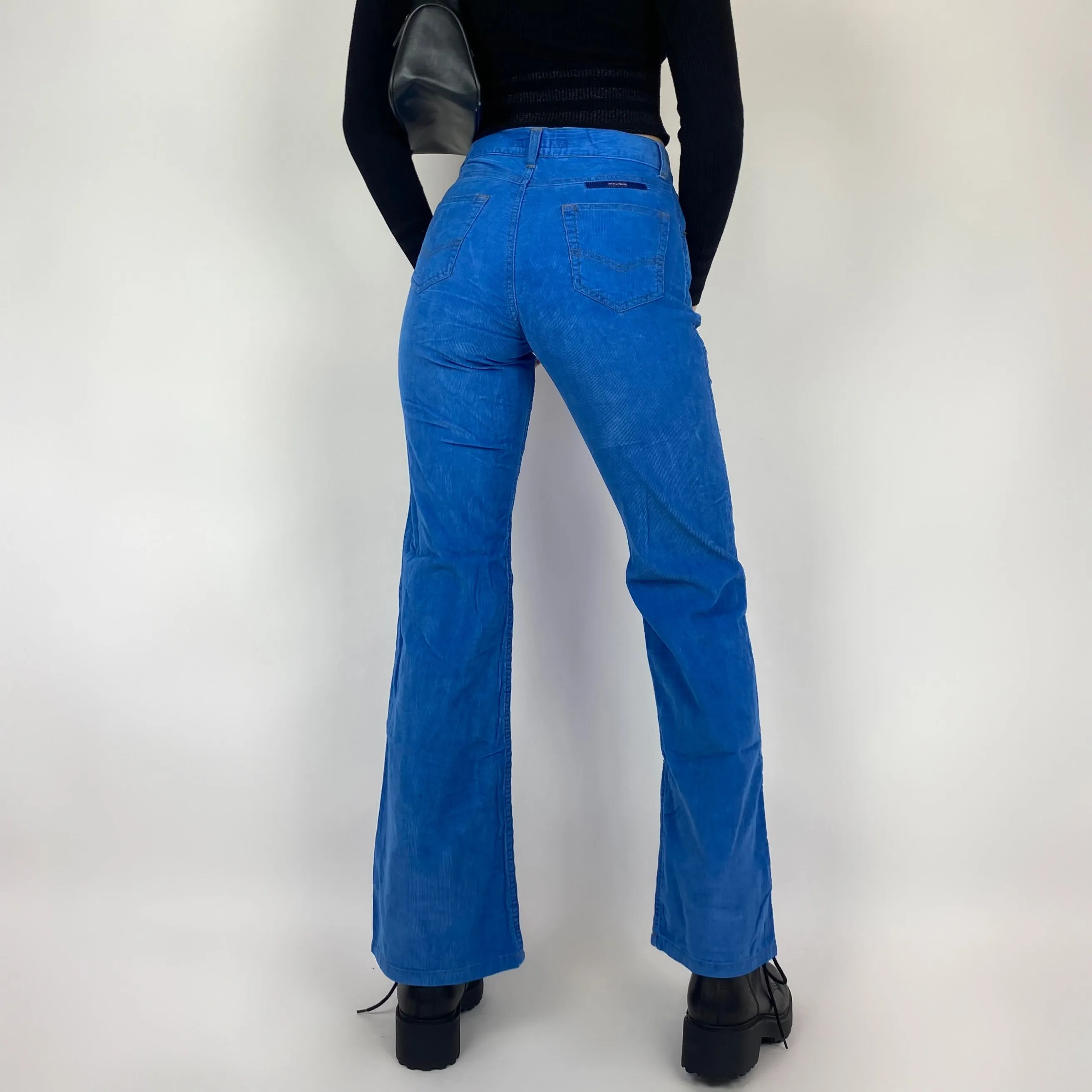2000s Bright Blue Corduroy High-Rise Pants (S)