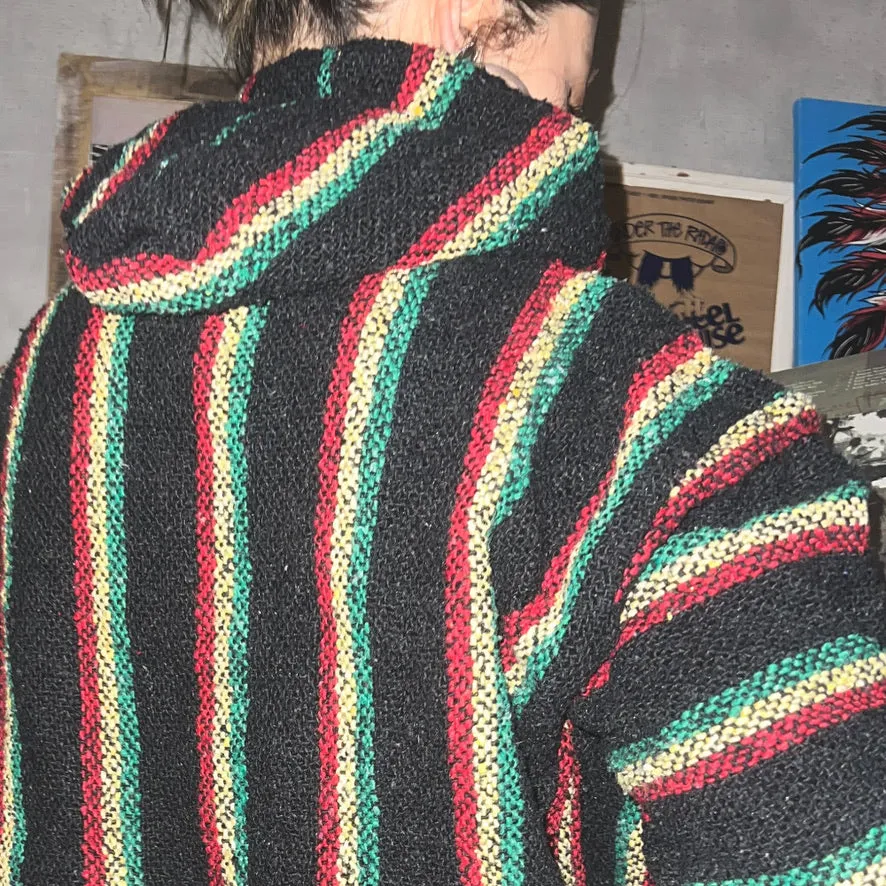 90'S MEXICO製 / RASTA COLOR BAJA HOODIE (UNISEX)