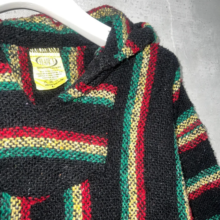 90'S MEXICO製 / RASTA COLOR BAJA HOODIE (UNISEX)