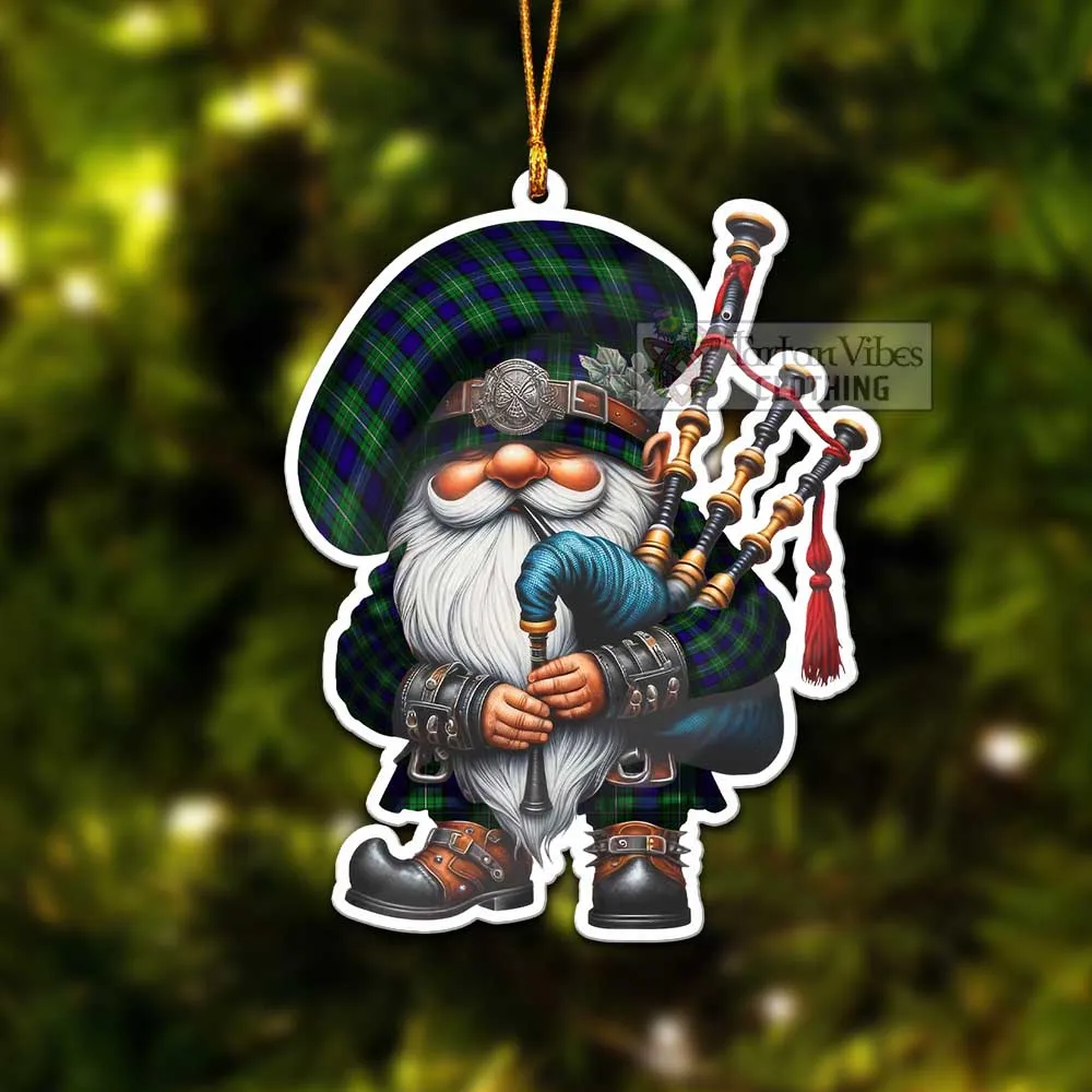 Alexander Tartan Bagpiper Gnome Christmas Ornament