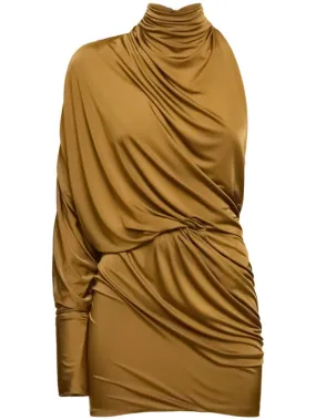 Alexandre Vauthier   Draped jersey one sleeve mini dress 