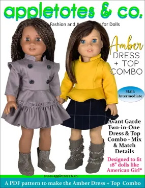 Amber Dress Top Combo 18 Inch Doll Sewing Pattern