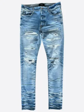Amiri Indigo Distressed Boro Repair Jeans