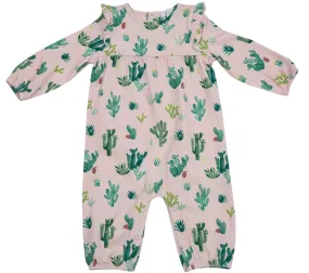 Angel Dear Cactus Pink Ruffle Sleeve Romper
