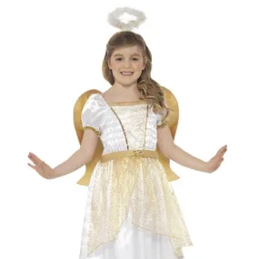 Angel Princess Costume Kids White Gold