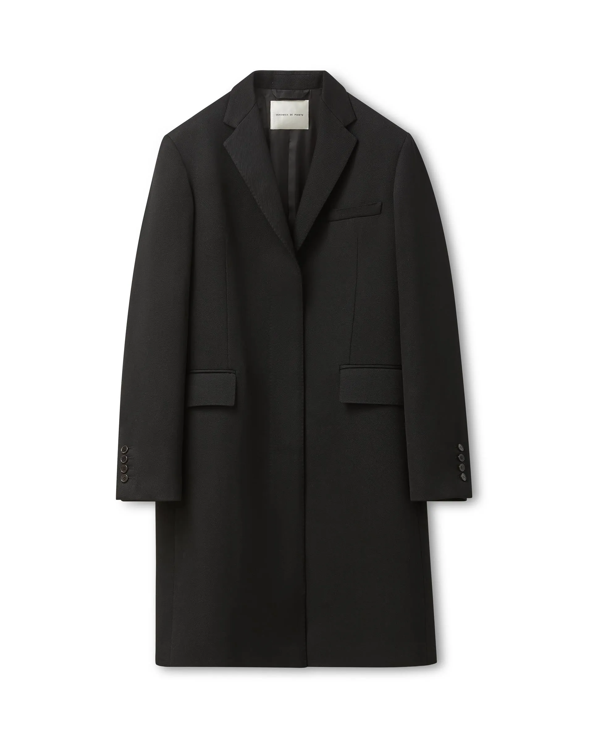Arlo Coat in Wool Twill, Black