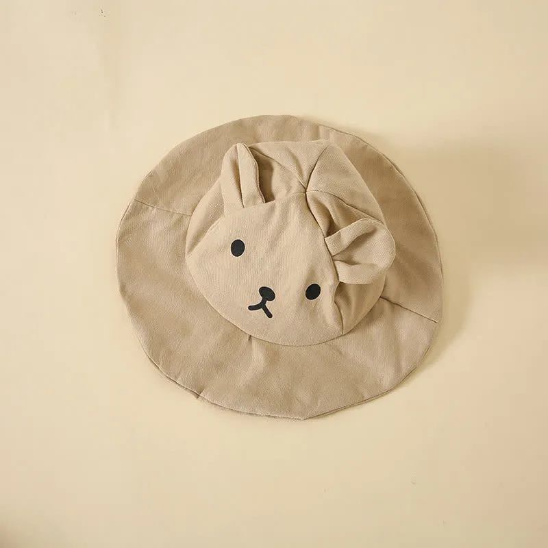 Baby Embroidered Bear Overall with Hat