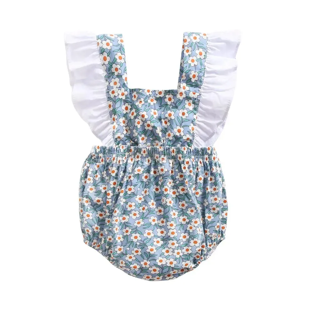 Baby Girl's Flower Romper