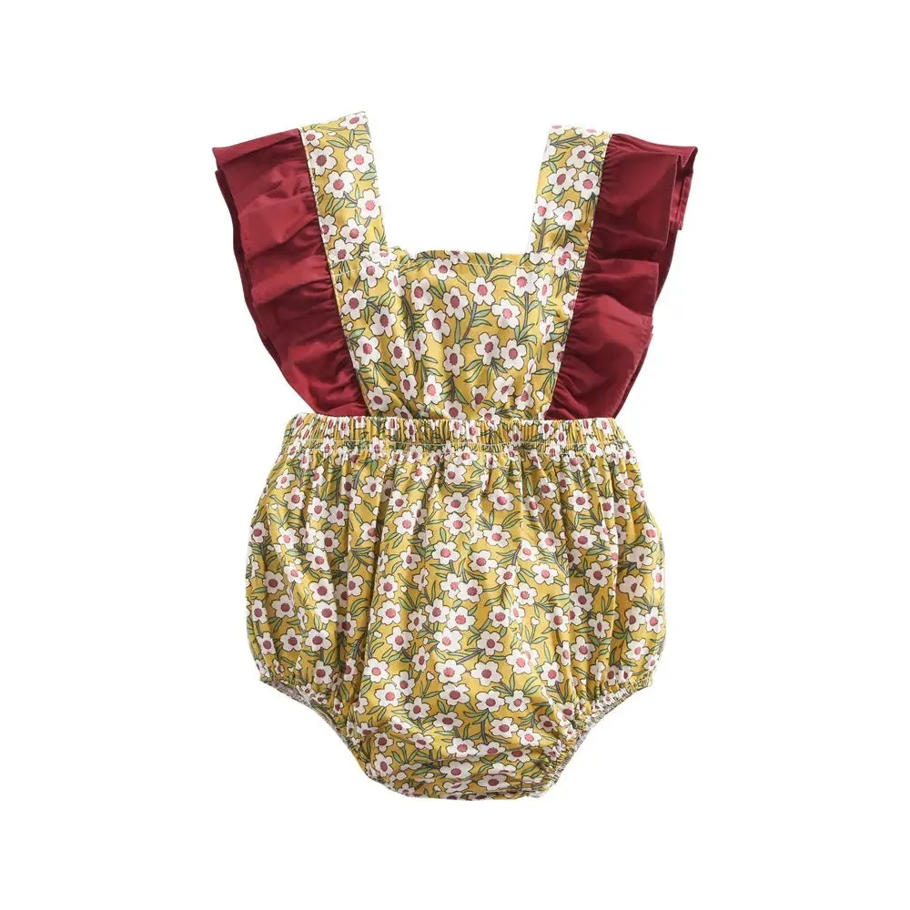 Baby Girl's Flower Romper