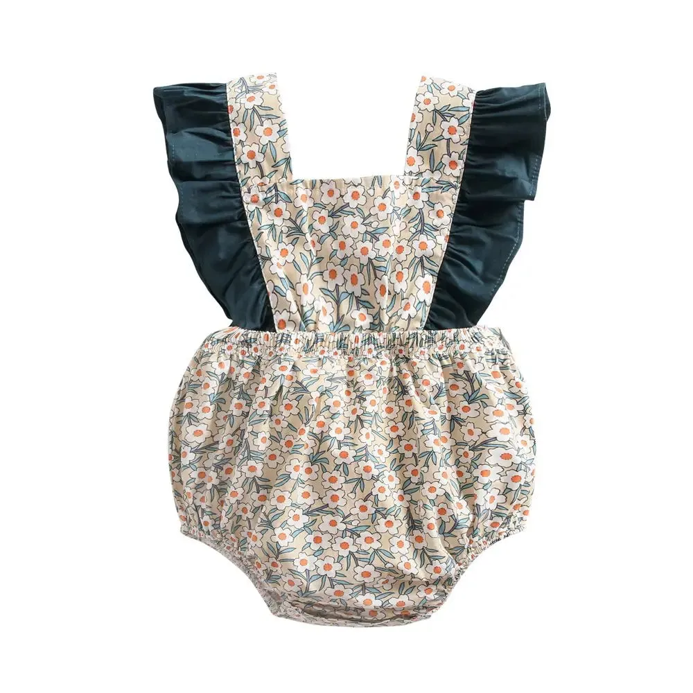 Baby Girl's Flower Romper