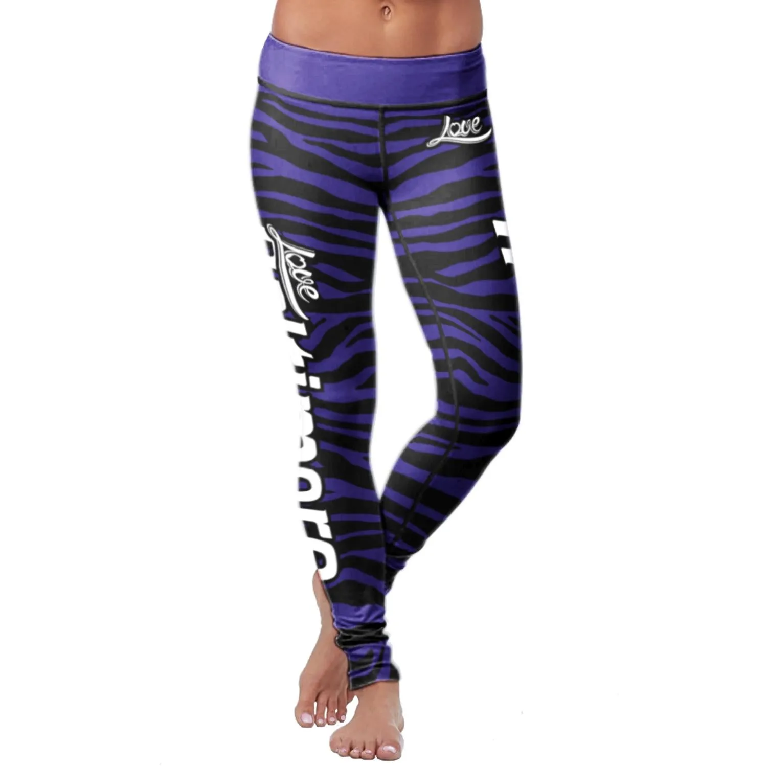 Baltimore Football Striped Leggings