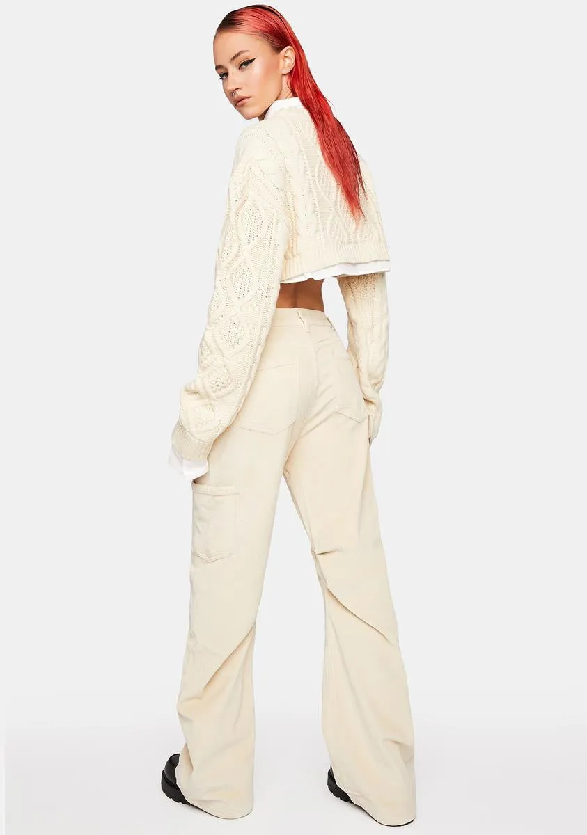 Beige Cord Miami Vice Pants