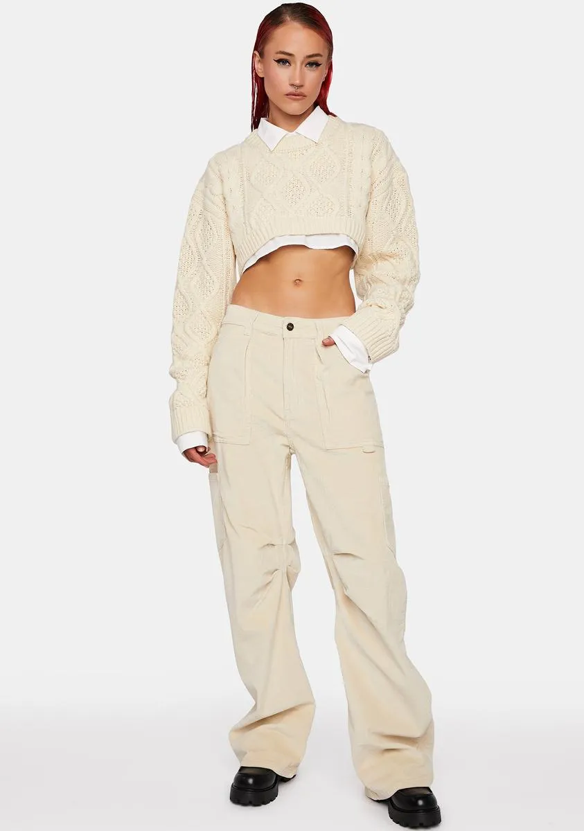 Beige Cord Miami Vice Pants