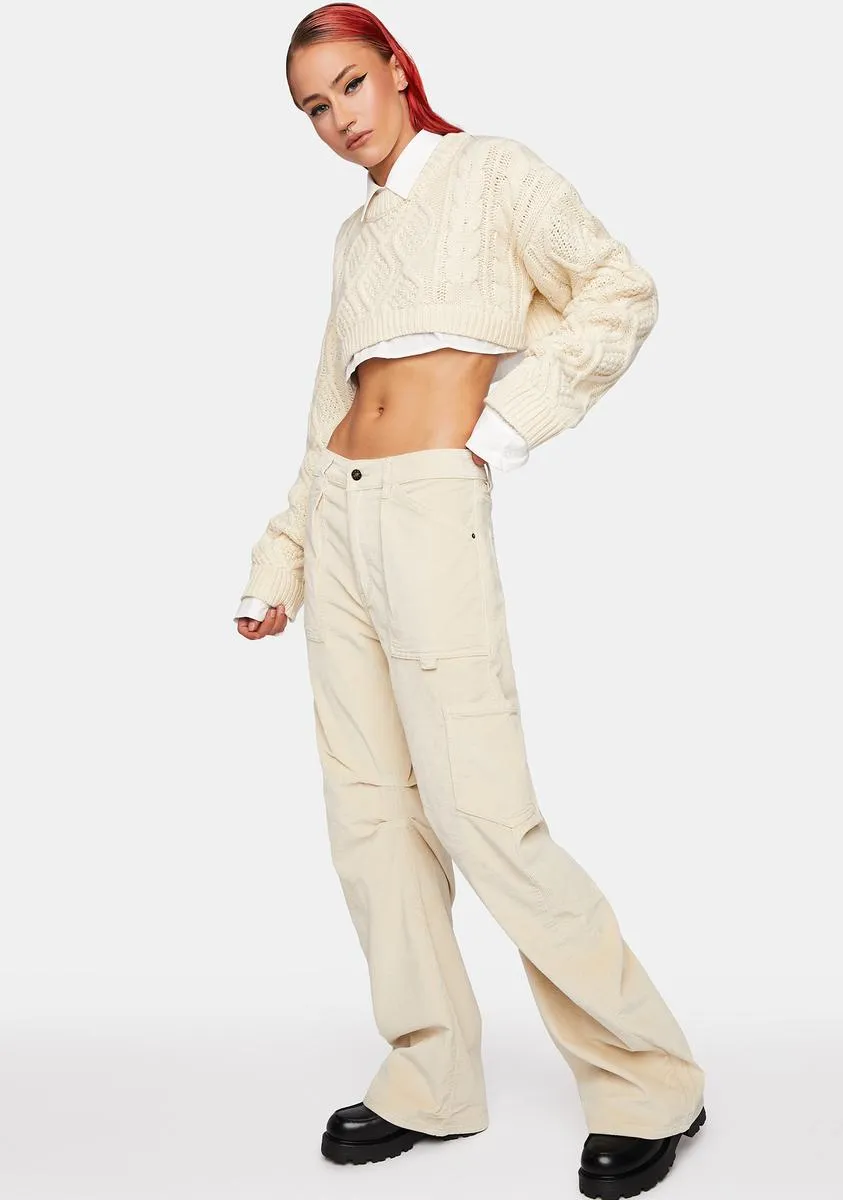 Beige Cord Miami Vice Pants