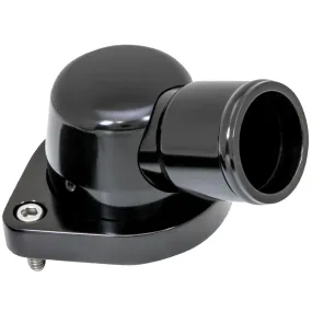 Billet Specialties 15 Degree Water Neck - 1-1/2 in ID Hose - Swivel - Black - GM LS-Series