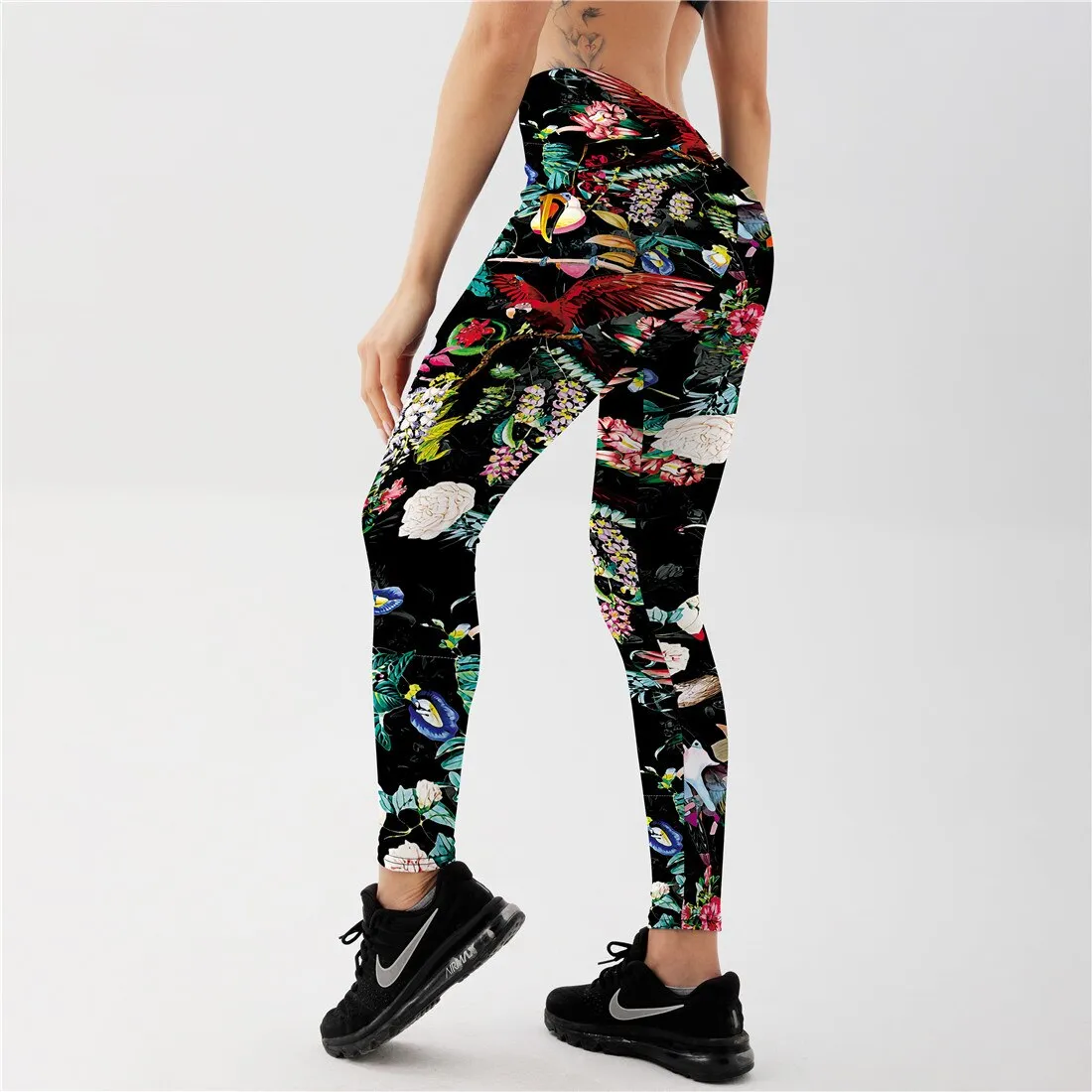 Bird Flowers Coloful leggings Women‘s Print Sexy Leggings Exercise
