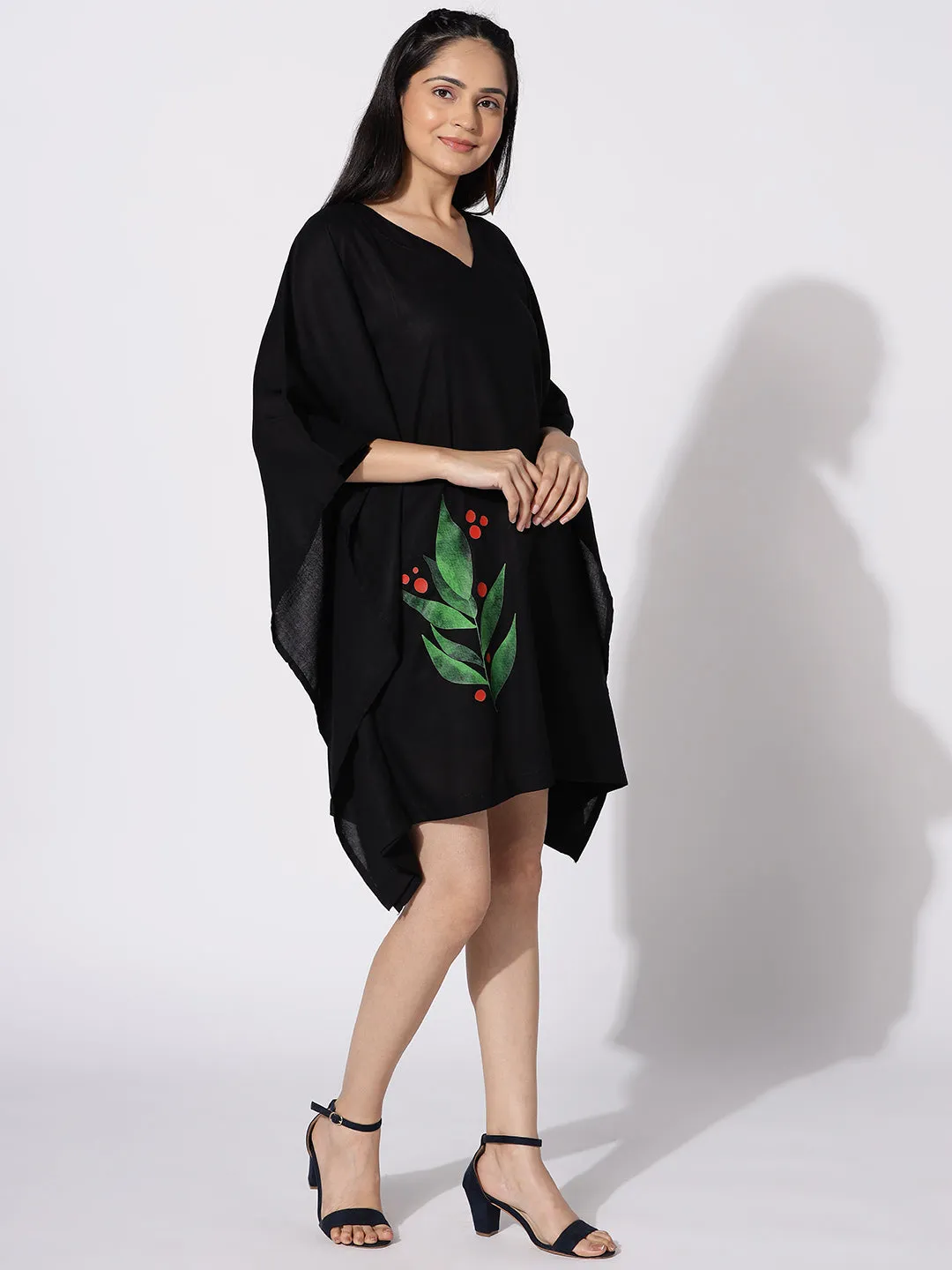 Black Rayon Kaftan - Eve