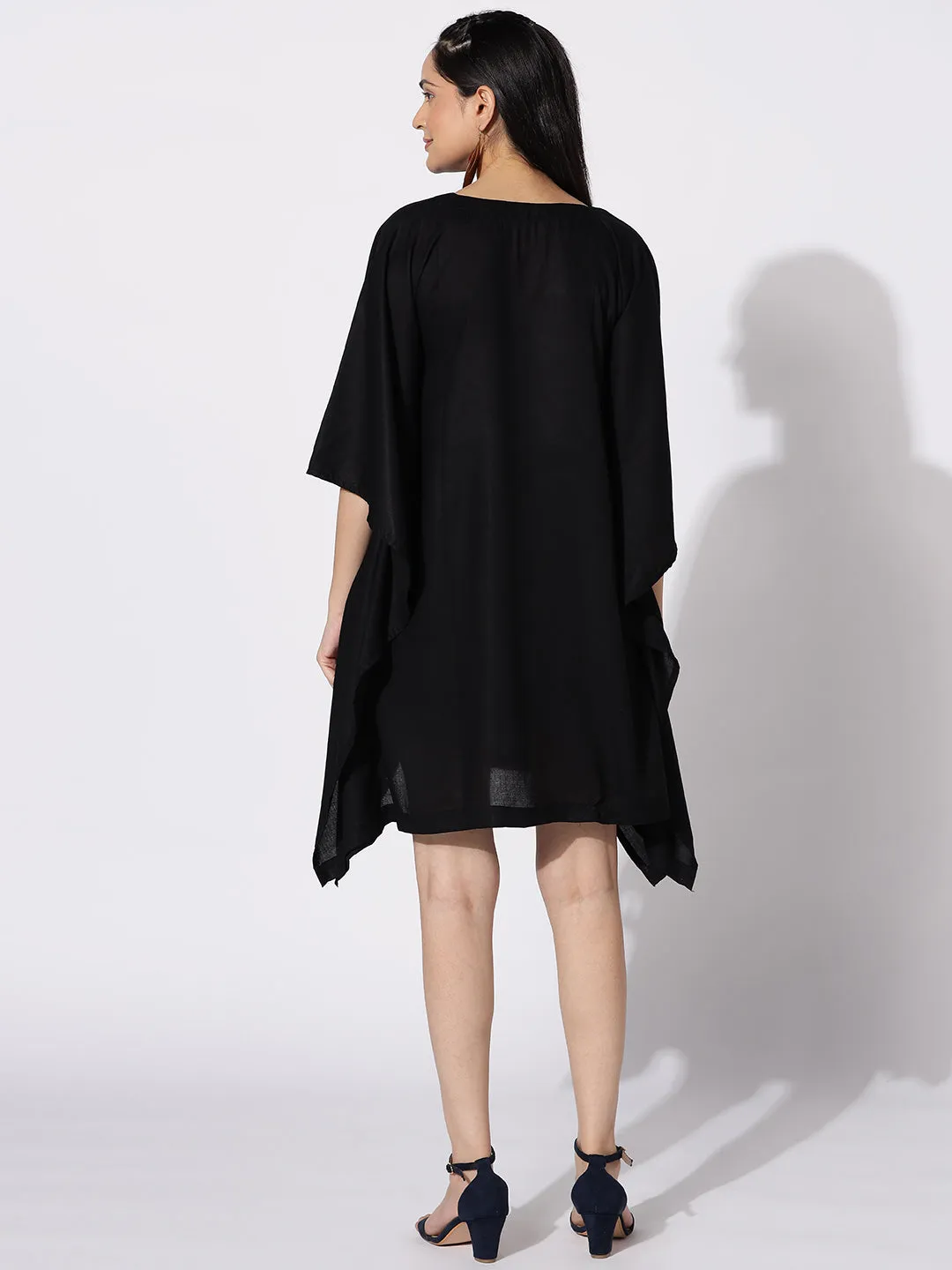 Black Rayon Kaftan - Eve