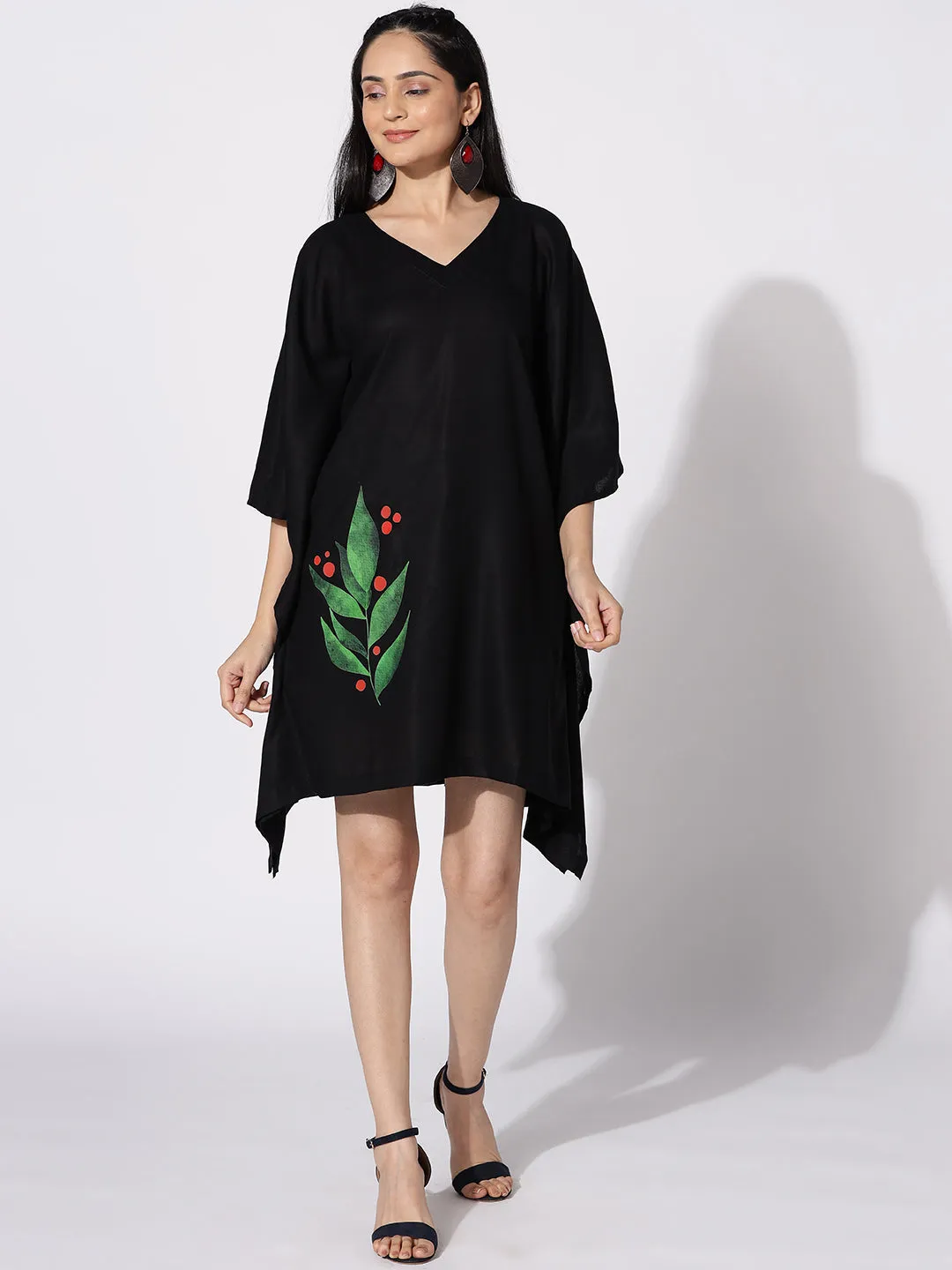 Black Rayon Kaftan - Eve