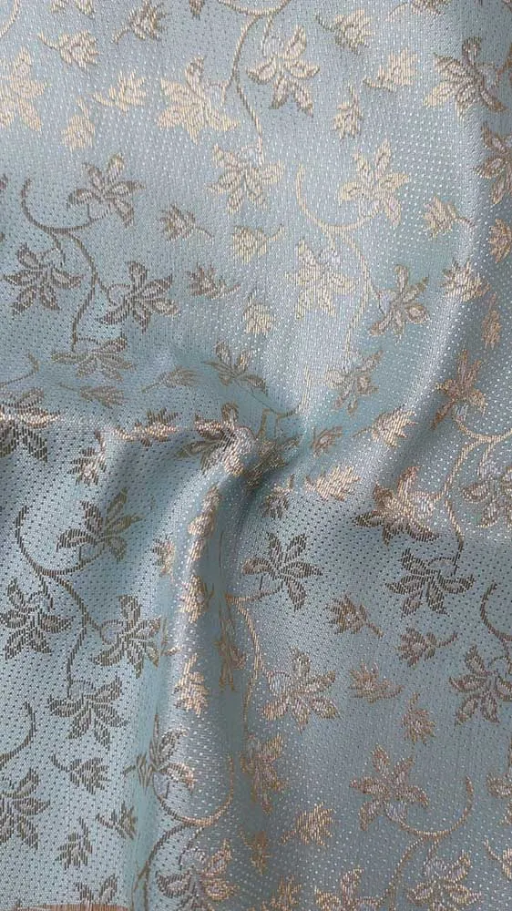 Blue Banarasi Silk Fabric ( 1 Mtr )