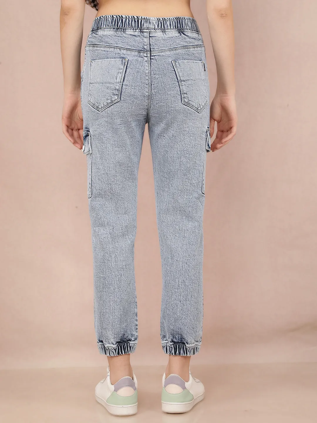 Blue Straight Joggers Jeans