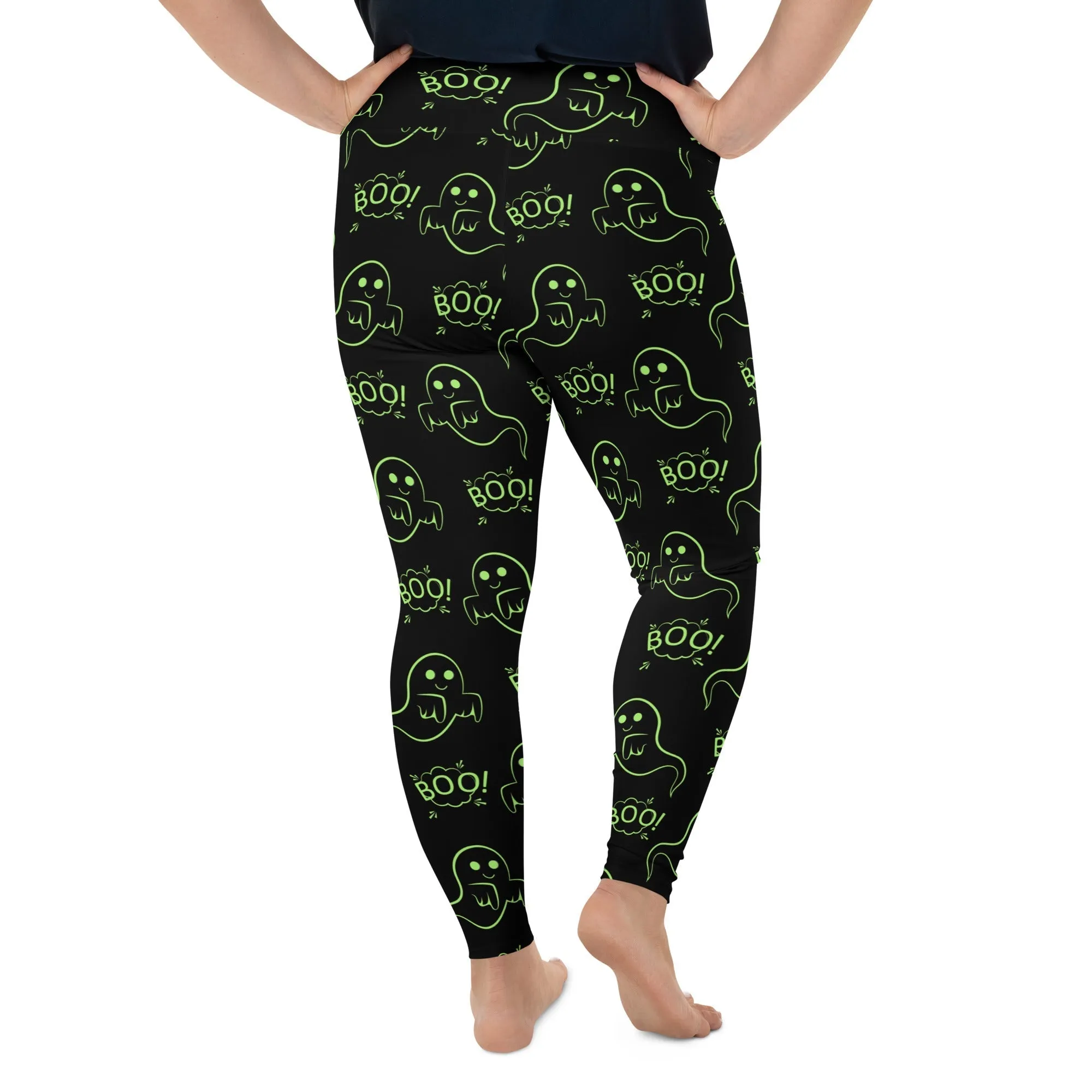 Boo Halloween Ghost Plus Size Leggings