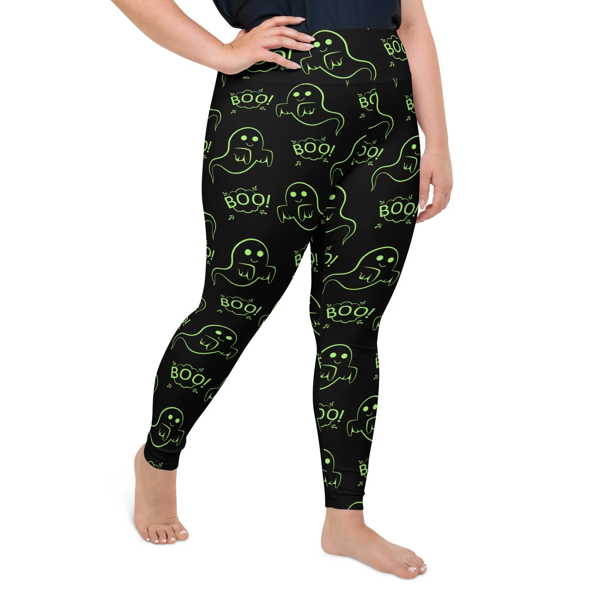 Boo Halloween Ghost Plus Size Leggings