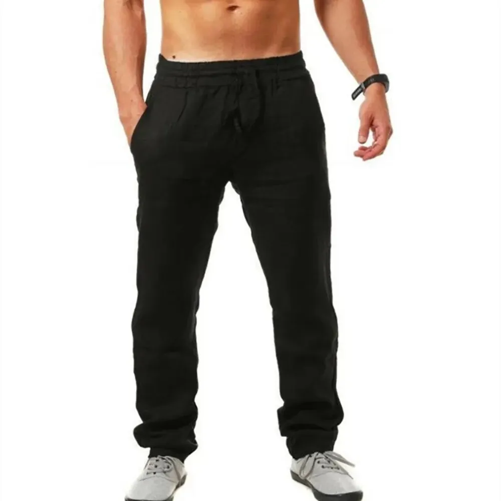 Breathable Cotton Linen Summer Pants for Men