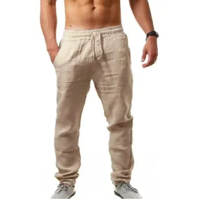 Breathable Cotton Linen Summer Pants for Men