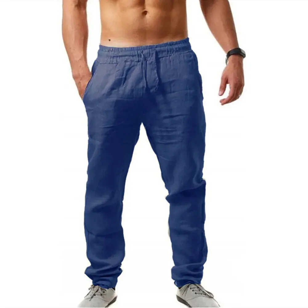 Breathable Cotton Linen Summer Pants for Men
