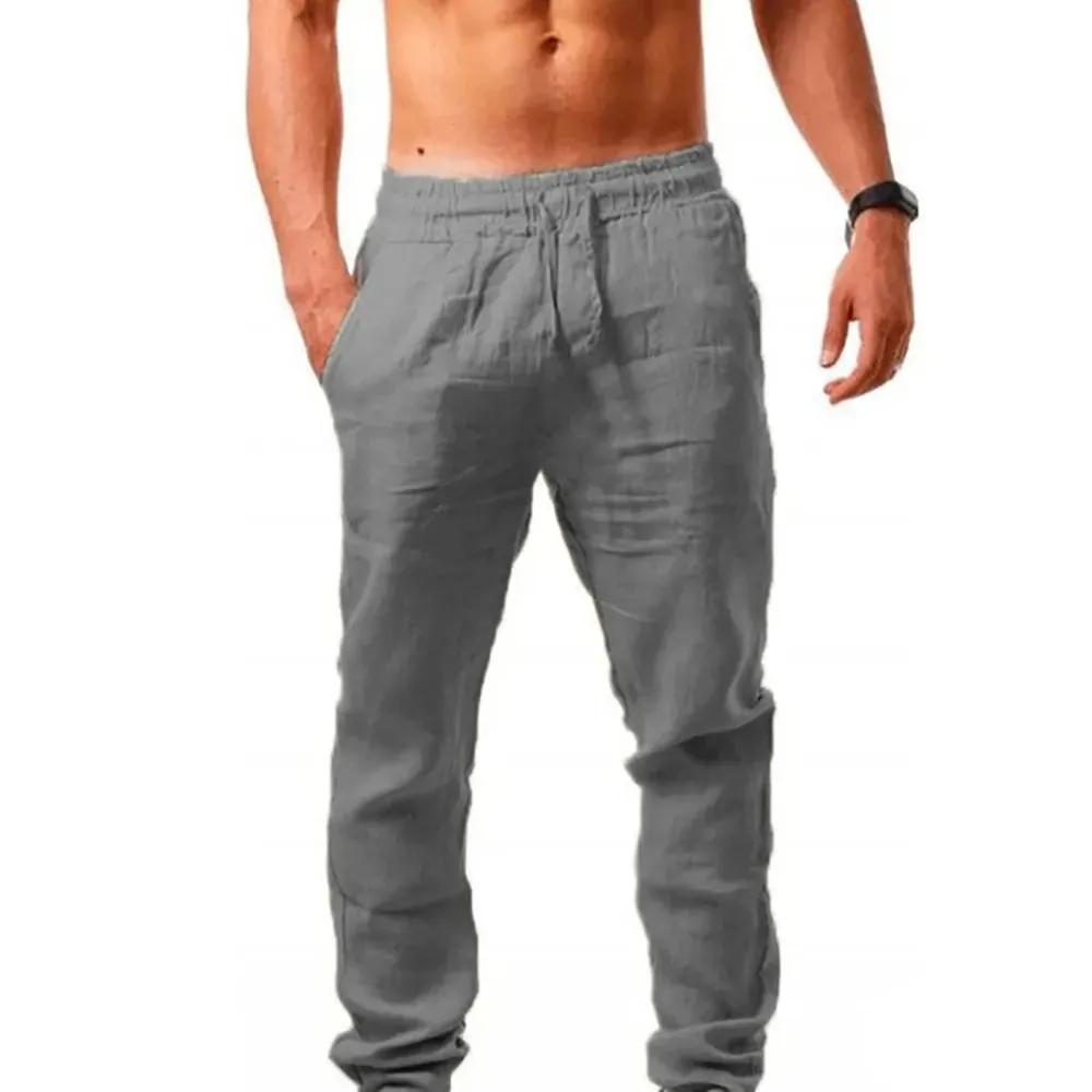 Breathable Cotton Linen Summer Pants for Men