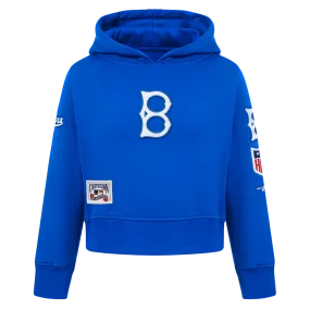 BROOKLYN DODGERS RETRO CLASSIC TODDLER GIRLS RIB FLC PO HOODIE (ROYAL BLUE)