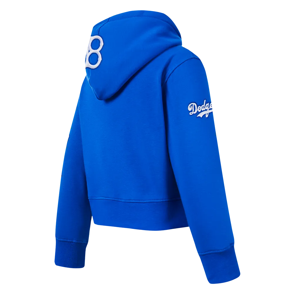 BROOKLYN DODGERS RETRO CLASSIC TODDLER GIRLS RIB FLC PO HOODIE (ROYAL BLUE)