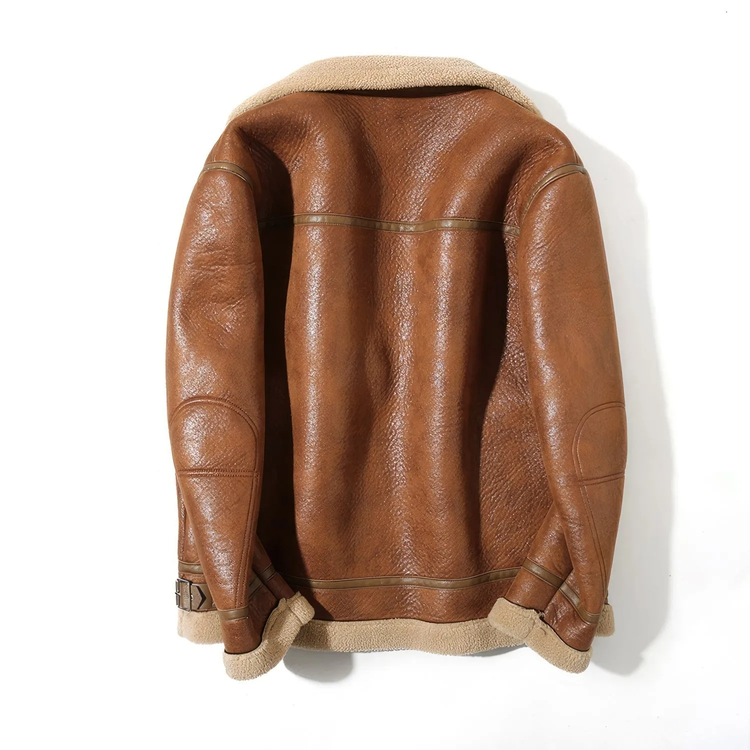 Brown B3 Genuine Sheepskin Leather Jacket