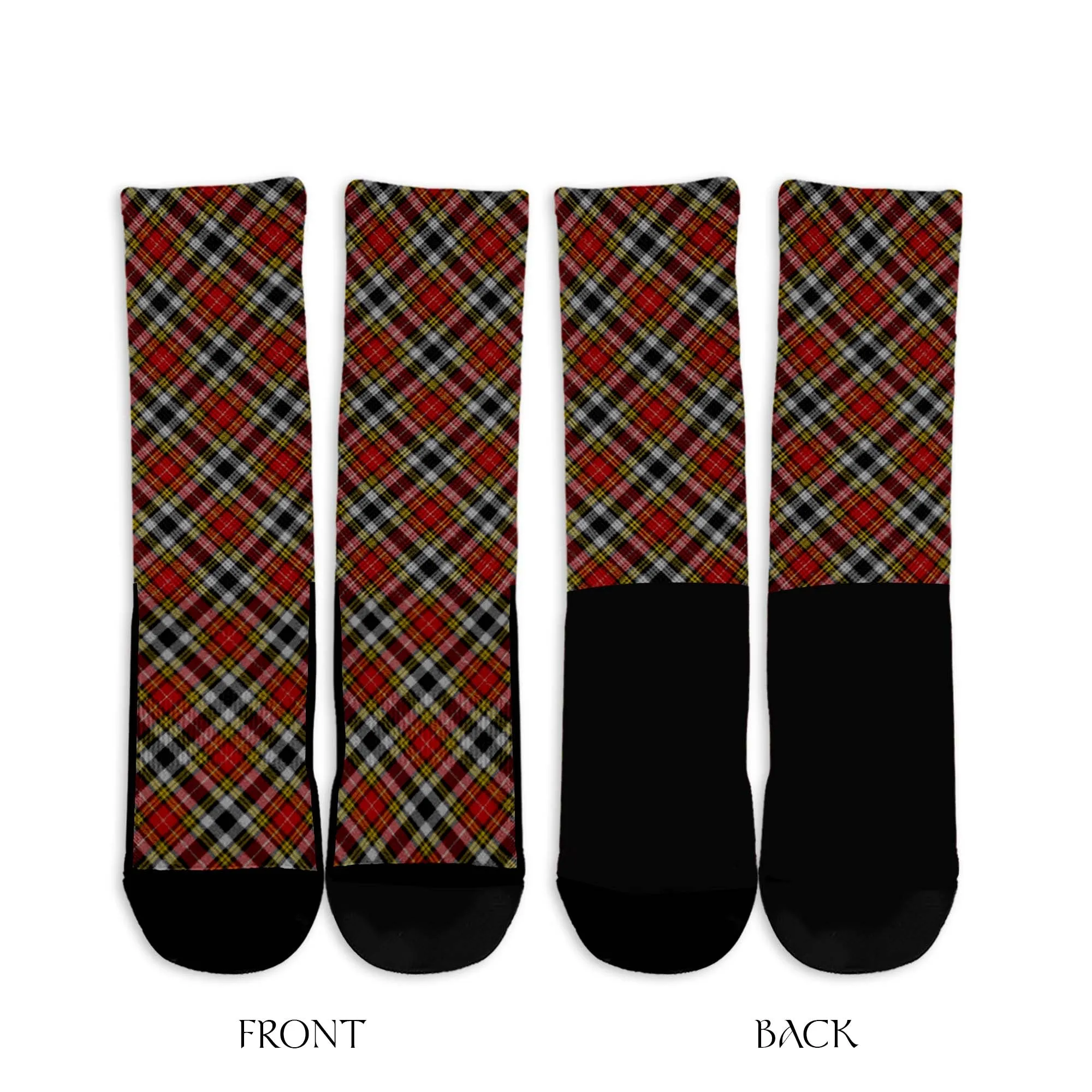 Buchanan Old Dress Tartan Crew Socks Cross Tartan Style