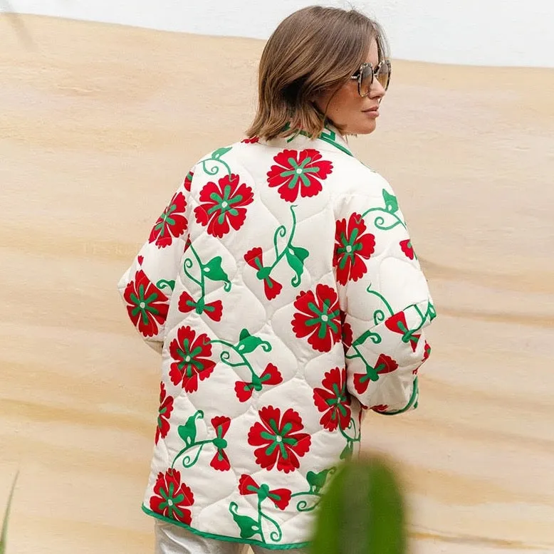 Calypso Printed Quilted Padded Parka Jacket - 2 Patterns