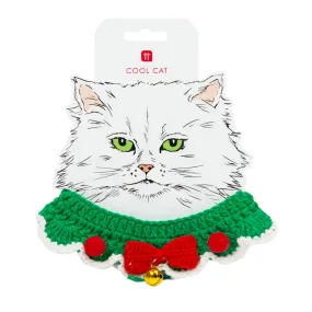 Christmas Crochet Cat Collar