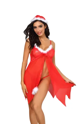 Christmas Hat & Babydoll Set
