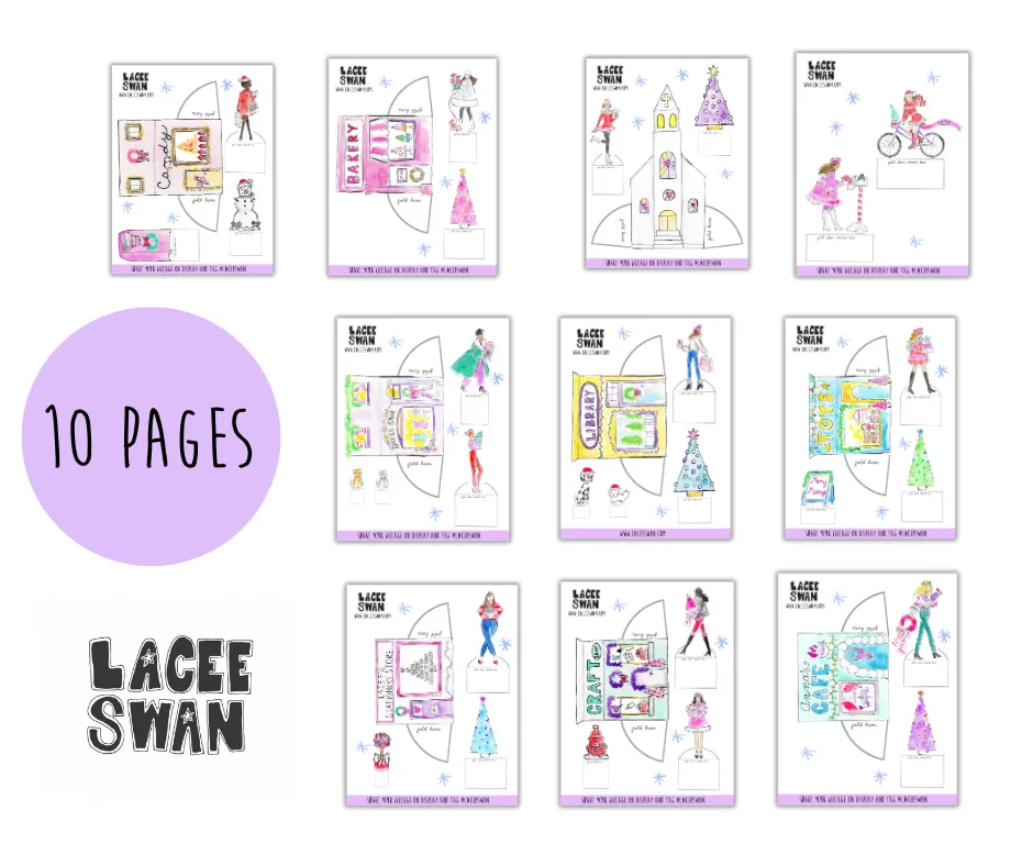 Christmas Printable Paper Village | Digital Download