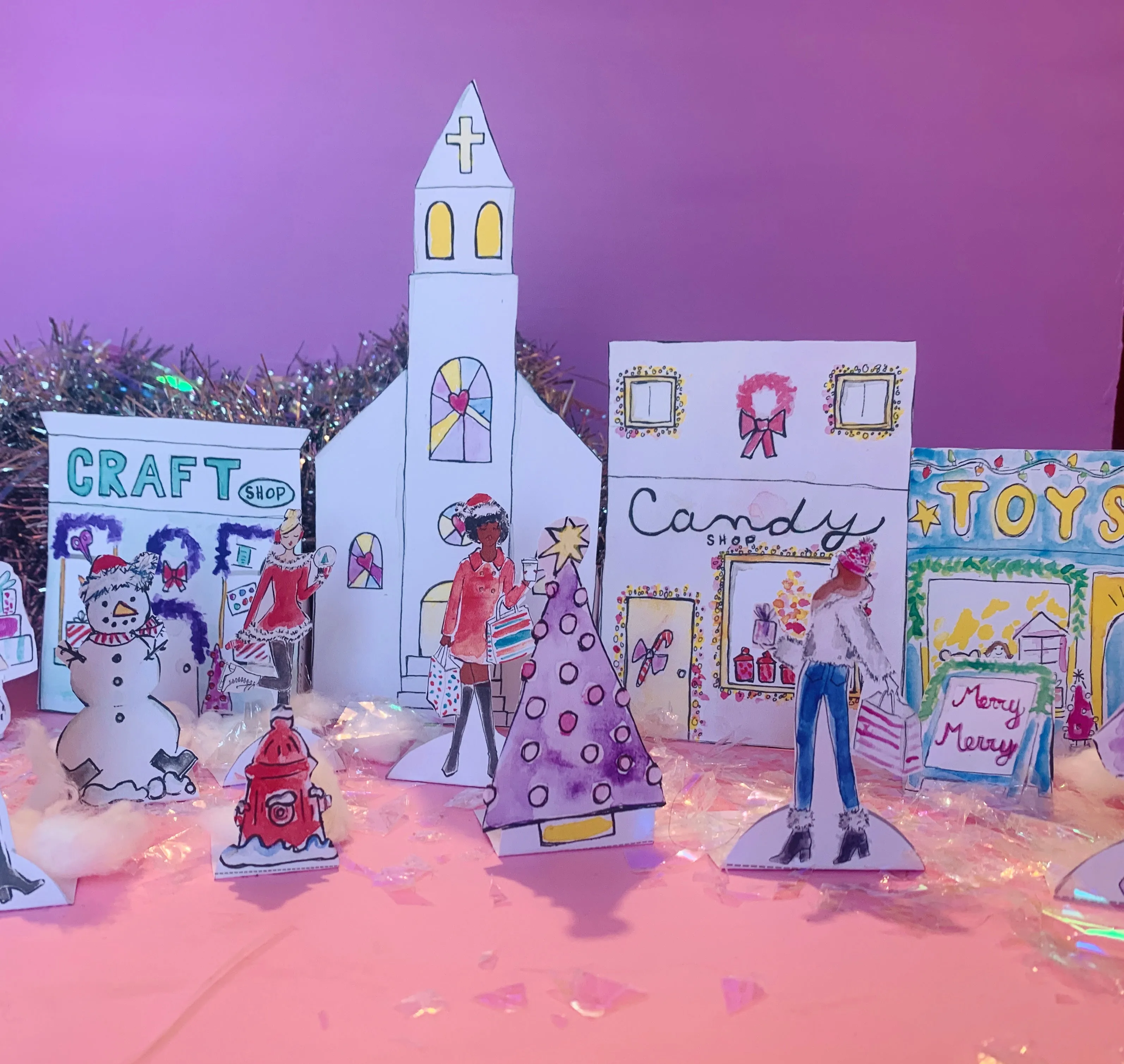 Christmas Printable Paper Village | Digital Download
