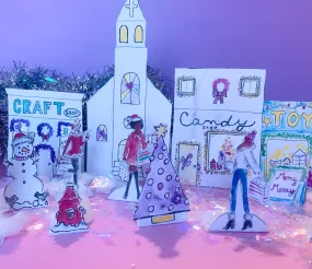 Christmas Printable Paper Village | Digital Download