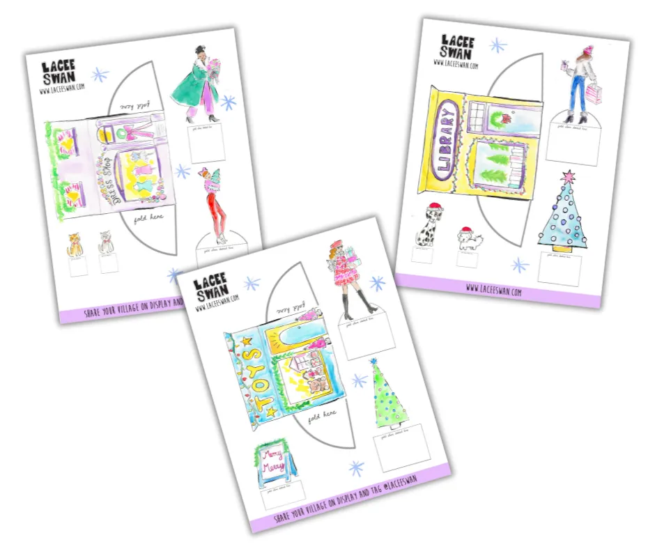 Christmas Printable Paper Village | Digital Download