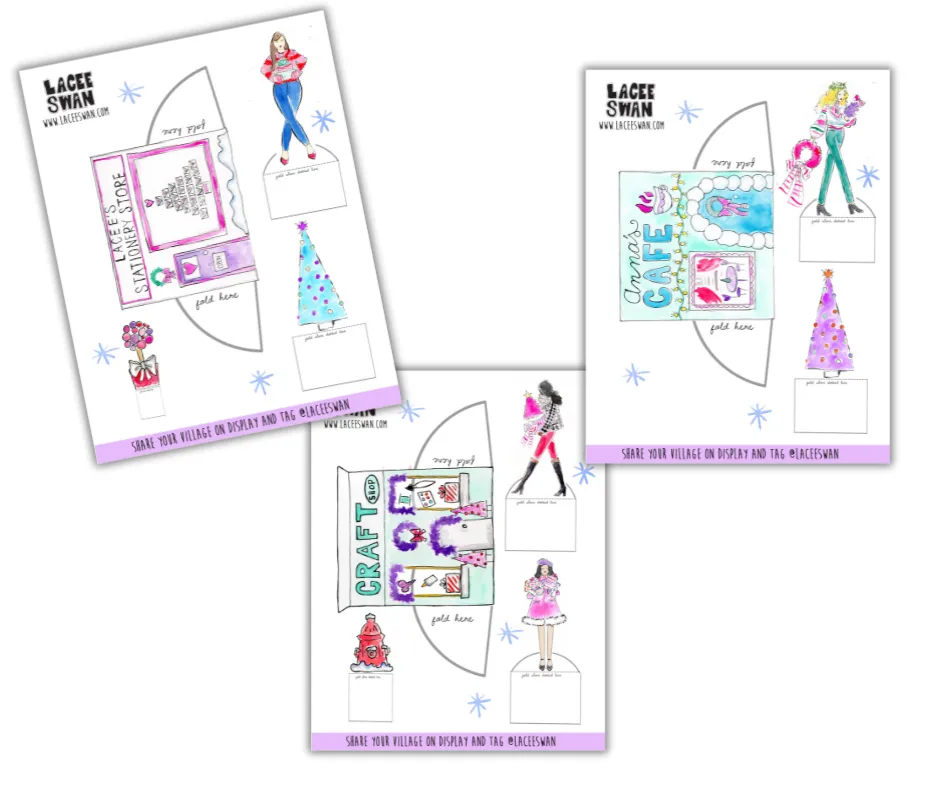 Christmas Printable Paper Village | Digital Download