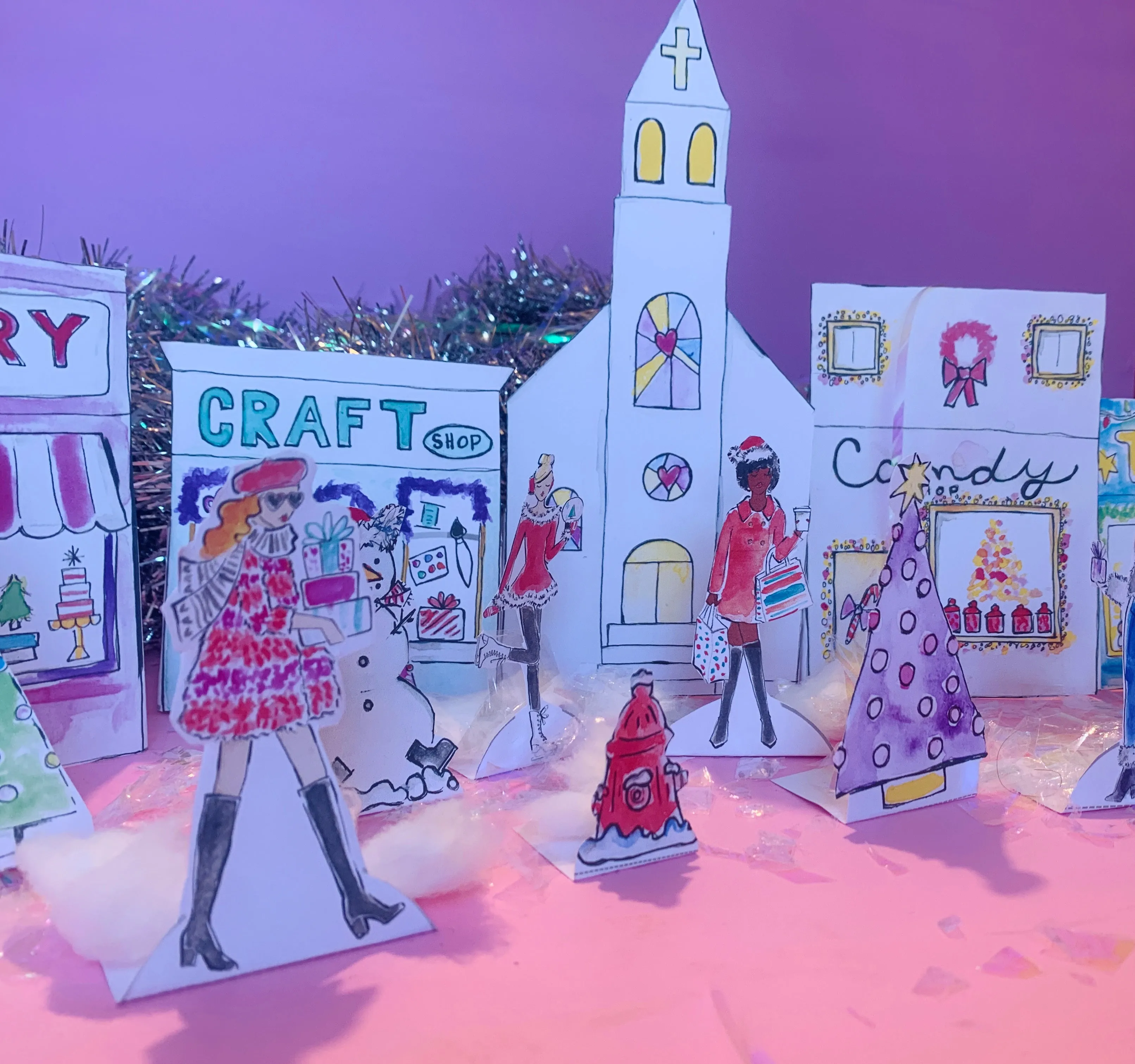 Christmas Printable Paper Village | Digital Download